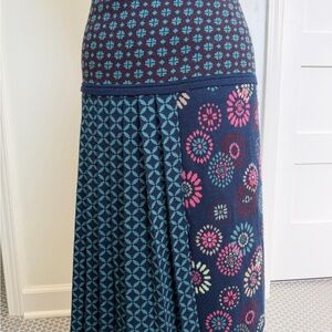 Vintage Oilily Wool Blue and Pink Skirt